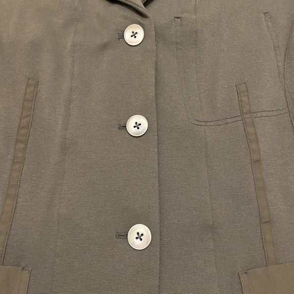 Jil Sander Brown Casual Blaze Size 2/4 - Picture 4 of 12